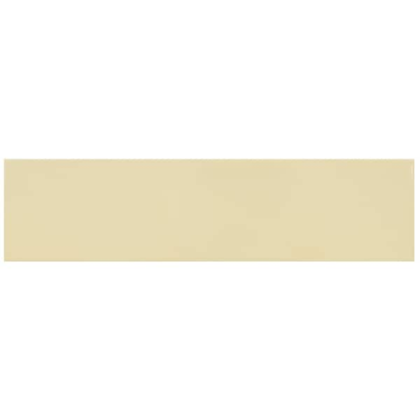 Basix Beige 4 In. X 16 In. Glossy Ceramic Subway Wall Tile, 25PK